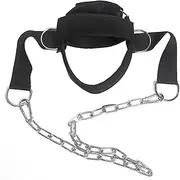 Neck Training Traps- Heavy Duty Neck Training Builder with Chain, Steel Rings Attachment | Adjustable Exerciser Tool for Weight, Strength Conditioning, Gym Fitness Equipment accessories