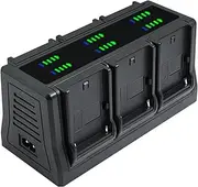 Camera Charger Base 6-Bay Battery Charger Base for Sony NP-F Series Camera