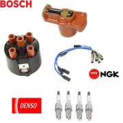 Ignition Kit Distri.Cap Rotor Plugs Wire for Volkswagen Golf 2.0L 1993-1999