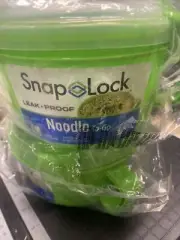 two snap lock noodle to go leak proof progressive container Green