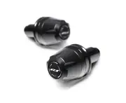 Black V-RANGER CNC Bar Ends Sliders Logo For Yamaha YZF R1M R1 15-19 18 17 16