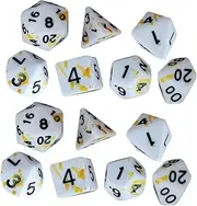 UPKOCH 14pcs Unique Irregular Multi Sided Dice Acrylic Board Game Accessories for Parties and Creative Play