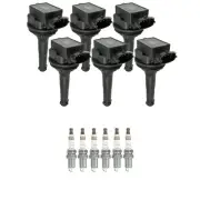 NGK 6 Ignition Coil 6 Ruthenium Spark Plugs Kit For S80 2.9 L6 (for: Volvo)