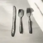 Custom Handmade Damascus Steel Cutlery Set Spoon Fork Knife Perfect Gift, LOTR