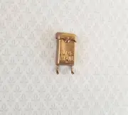 Dollhouse Miniature Mailbox Gold with Newspaper Hooks 1:12 Scale Accessory
