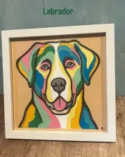 Colorful And Unique Handmade Labrador Retriever Dog Art ￼