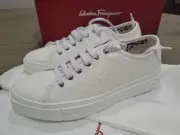 Salvatore Ferragamo Mediterr Eco Mens White Sneaker 12 M New in Box