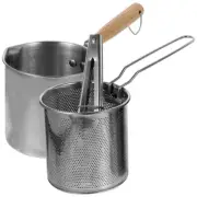 1 Set Frying Pot Stainless Steel Deep Fryer Pan Household Deep Pot Cookware