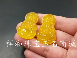 天然玉石a貨冰種玉髓觀音玉掛件黃玉髓觀音吊墜玉觀音廠家直銷