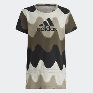 【adidas 官方旗艦】MARIMEKKO 運動套裝 短袖/緊身褲 童裝 IC3666