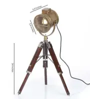 Antique Brass Table Top Spot Light marine Searchlight With Tripod Spotlight lamp