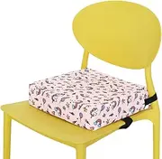 Toddler Booster Seat Kids Booster Cushion with Safety Belt Anti Slip Soft Increasing Seat Pad with Detachable Cover Portable High Density Foam Chair Pad for Toddlers Kids (Pink, 1pc)