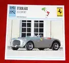 1951-52 Ferrari 212 Export Edito-Service, SA collector card