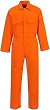 Portwest BIZ1 Mens Heat Flame Resistant Welding Overalls Bizweld FR Protective Boiler Suit Work Coveralls Durable Workwear Mechanics Warehouse Garages Orange, Medium