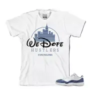 Tee to match Air Jordan Retro 11 Diffused Blue Sneakers. We Dope Tee