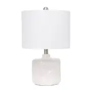 Lalia Home 19" Contemporary Bohemian Ceramic Table Lamp, Off White