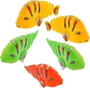WOONEKY 5pcs Interactive Wind Up Fish Bath for Fun Clockwork Cartoon Fish Promotes Fine Motor Skills Sensory Development Present for Holidays Random Color