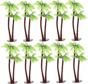 10Pcs Model Trees, Artificial Plastic Miniature Trees, Low-Maintenance Decorative Architecture Plant for DIY Crafts Building Model Scenery Landscape