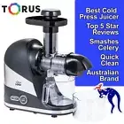Cold Pressed Juicer Slow Juice Extractor, Torus Solo 5 Star Reviews Aussie Brand