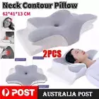 2PC Contour Memory Foam Pillow for Cervical Neck Shoulder Pain Relief Orthopedic
