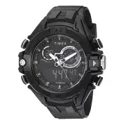 TIMEX MENS DGTL GUARD BOLD COMBO 47MM BLACK NEGATIVE RESIN STRAP WATCH TW5M23300