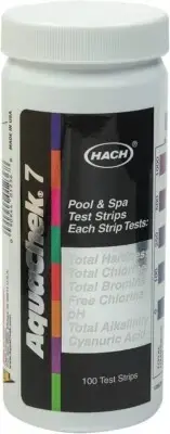 AquaChek 7-Way 100 Count Pool Spa Water Test Strips 551236 Hach