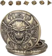 Riaisttd Vintage Watch Case Holder, Metal Protective Watch Shell, Portable Pocket Watch Case, Watch Case for Dice Storage, Jewelry Accessories Watch Holder, Board Game Dice Case, Tabletop Watch Shell