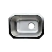 Wells Undermount Single Bowl 13" Bar Sink Flat Bottom 18-Gauge Stainless Steel