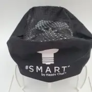 Happy Chef Cook Skull Cap Adjustable Black Mesh Top Cool Washable New NWT