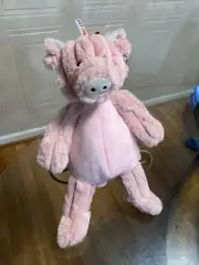Dog Toy 16” Pink Pig Very Solf Lavender Bunny - PetLou- New Clinker & Squaker