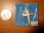 Vintage Chapel Sterling Silver Christian Cross, New Old Stock