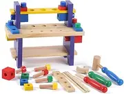 KICHOUSE Educational Wooden Screw for Safe Assembling Workbench Model Early Learning Tool for Creativity and Hand Skills Development