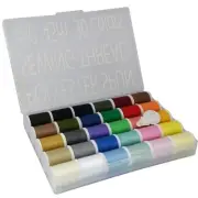 Japan 30-Color Handy Polyester Sewing Thread Set, 45m / 50 yds Each [93011]