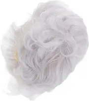 PLAFOPE Elegant Short Silver Wigs Women's Elderly Hairpieces Haircut Bangs Hair Wigs Short Halloween Costumes Silver Wigs for Women