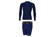 Mitre Neutron Base Layer Compression Sports Shorts Top Kids Size MY 8-10y Navy