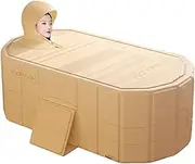 JIEBWCHA Foldable Bathtub for Adults - Large Capacity Soaking Bathtub Folding Bathtub - Bathroom SPA Tub Reusable Soaking Bathing Tub for Children Adults