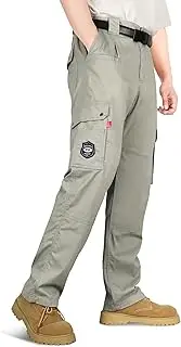 [BOCOMAL] FR Pants for Men Cargo Flame Resistant Pants(2112&CAT2) 100% C 7.5oz Utility Fire Resistant Pants