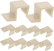 Generic 10pcs Crib Accessories Hooks Bed Rail Brackets Bed Support Bed Rail Fasteners Bed Frame Center Support Bed Brackets Headboard Attachment Brackets Bed Fitting White Plastic
