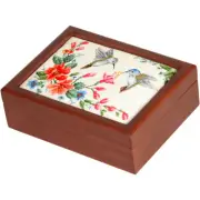 Mahogany Picture Frame Box 8.25"X6.25"X2.75" Design Area 5"X7"