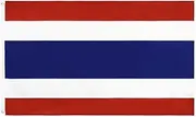 Large 3x5 ft Thailand Flag: Durable Polyester with Dual Metal Grommets for Secure Hanging - Suitable for Both Indoor & Outdoor Display - Vibrant Double-Sided Print