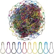 500Pcs Multi Color Safety Pins 0.8" Metal Bulb Pins Gourd Pin Clothing Tag Pins