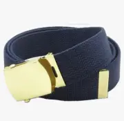 Military Style Canvas Belt Gold buckle buy 2 get 1 free