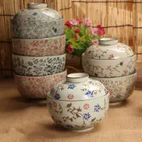 在飛比找松果購物優惠-日式手繪陶瓷湯盅甜品盅蒸蛋碗創意陶瓷碗 (7.5折)