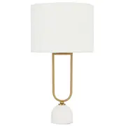 Terre White Gold Contemporary Table Lamp