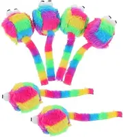 Kisangel Interactive Kitten Toy Realistic Plush Mouse Cat Chewing Toy for Play Prevents Boredom