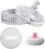Snblzhef Body Powder Puff and Container Set, Dusting Powder Puff for Women Baby and Loose Powder Containers for Wet Dry Makeup