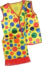 Clown Vest Clown Bag Clown Suit Funny Clown Costume Waistcoat for Halloween, Stage Performance, Carnival Party Props
