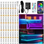 8 PCS RGB Under Cabinet Lights Kit, App and Remote Control Led Strip Lights, ...