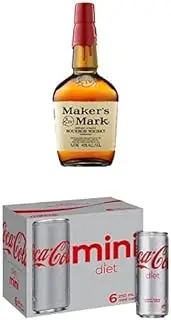 Makers Mark 1L & Diet Coca-Cola Soft Drink Mini Can Multipack 6 x 250 ml