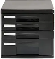 VUCICA Desktop File Cabinet, Office Storage Box with Blank Label, 4-Layer Drawer Storage Organization-2Color (Color : B1)